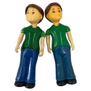 Little Tikes VTG Family Figure Man / Father short Sleeve Green Top Blue Pants